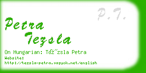 petra tezsla business card